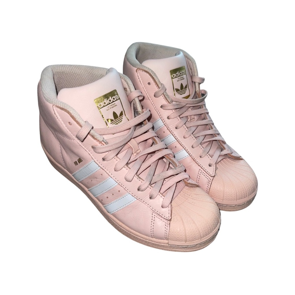 ADIDAS Pro Model J Icy Pink Mid Shoes Youth Size 6 Womens Size 7.5